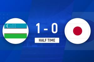 中场战报：日本U23与乌兹别克斯坦U23交锋，巴赫罗莫夫一射定乾坤，0-1领先